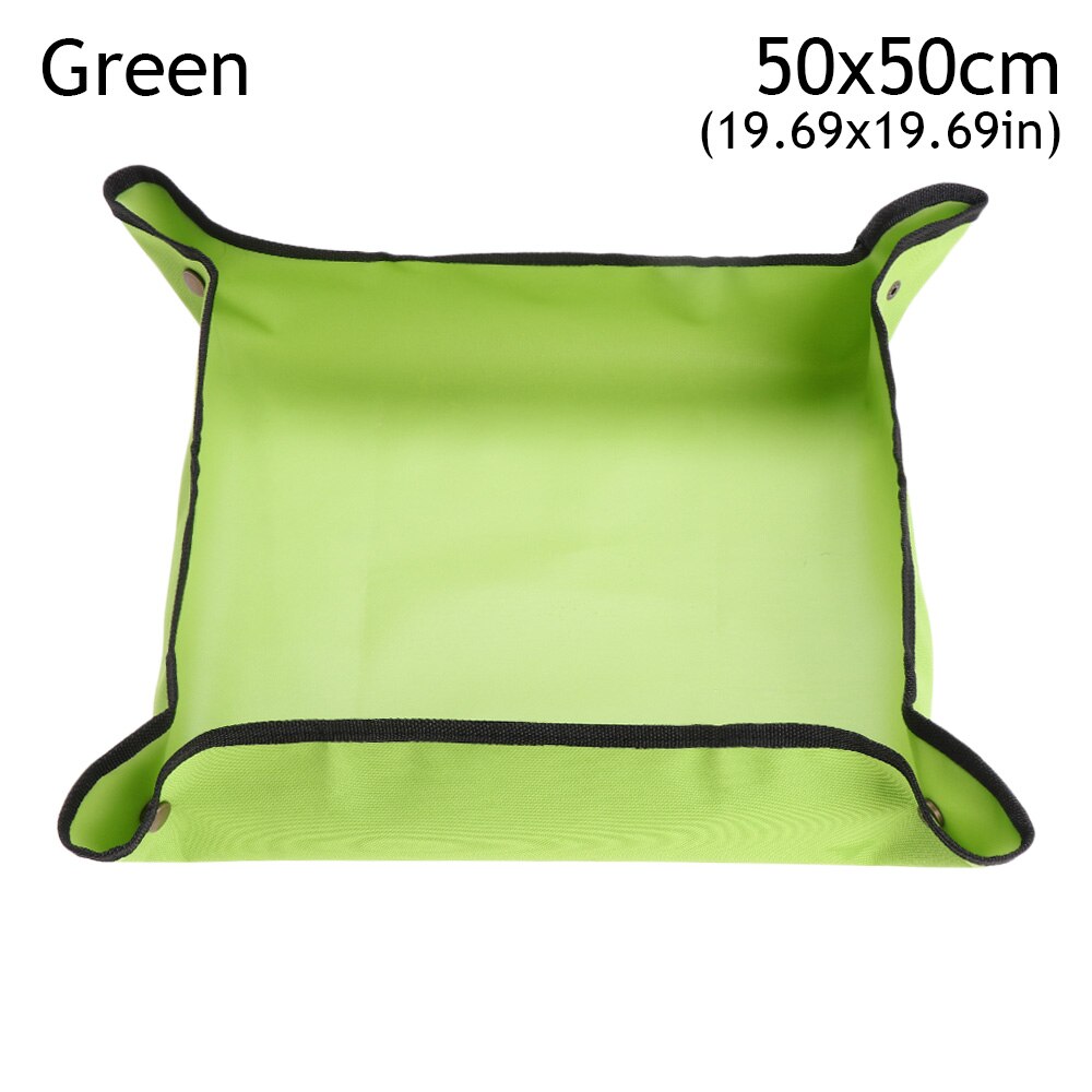 Pflanzung matt PE Saftigen Blumenerde matt Wasserdichte wiederverwendbar Blume Gartenarbeit Matten Umpflanzen Faltbare Pad draussen Zubehör: Grün 50x50cm
