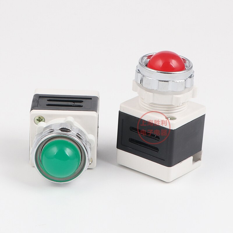 25mm LED Lamp Signal Pilot Lamp AD11-25/40 Power Indicator light AC/DC Red/Green/Yellow Button 24V/220V/380V (10PCS)
