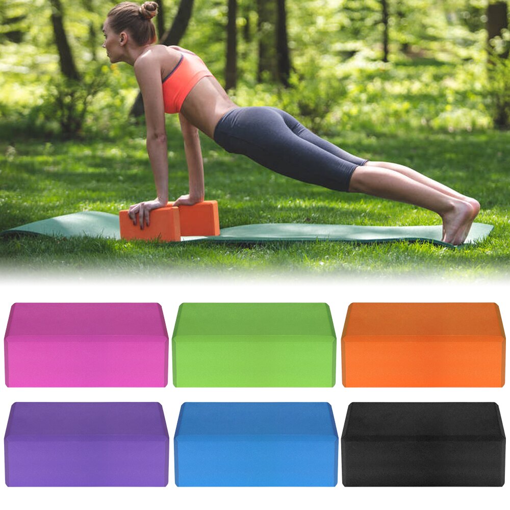 Yoga Brick 2pcs EVA Blocks and 1pcs Cotton Yoga Strap Stability Blocks Yoga Strap Set for Yoga Pilates Meditation Yoga Equipment