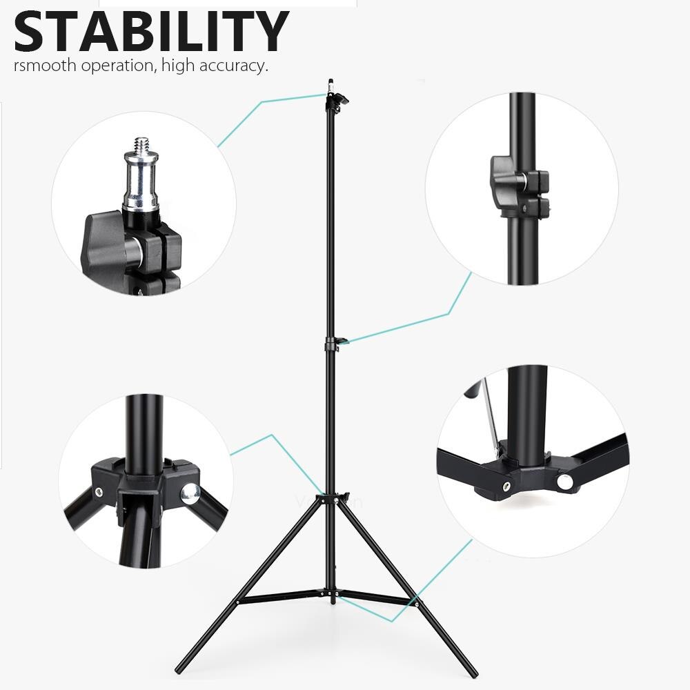 Vamson Kan Foto 'S Nemen Video, Live-uitzending Selfie Stok Statief Voor Telefoon Camera Stands Reflectoren Foto Studio Video VLS01B