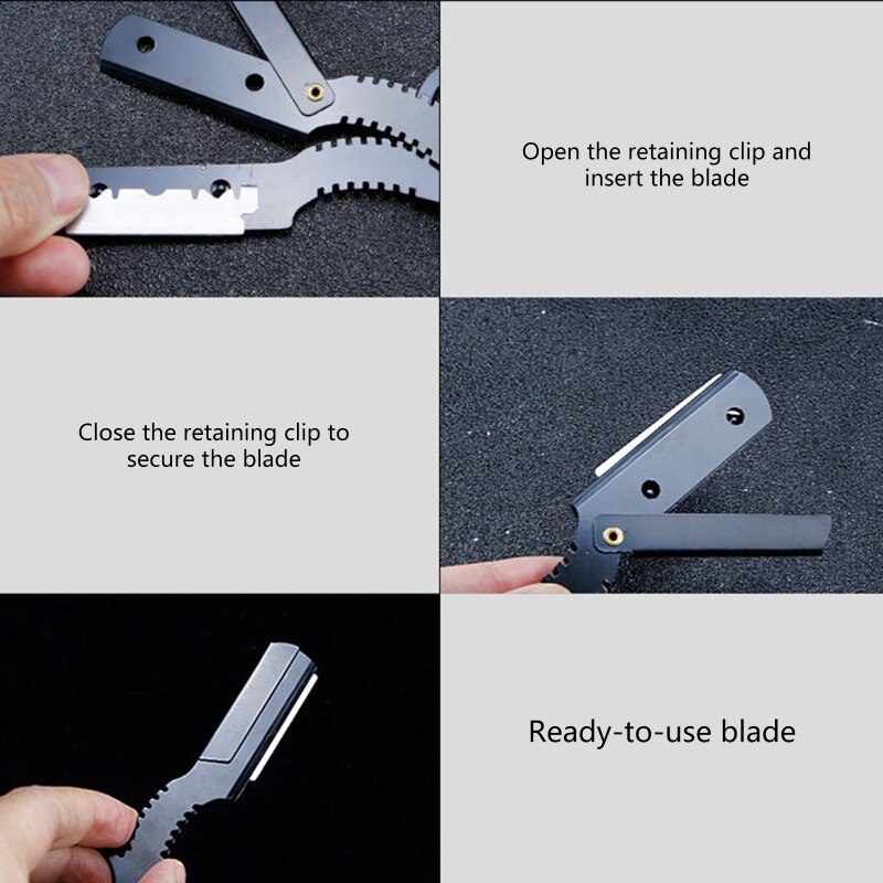 Straight Edge Barber Razor Haircut Beard Shaving Manual Depilation 2022