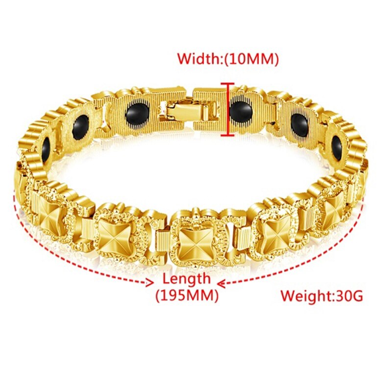 Magnetic Therapy Bracelet 3-in-1 Weight Loss Improve Sleep Adjusting Titanium Steel for Women Men