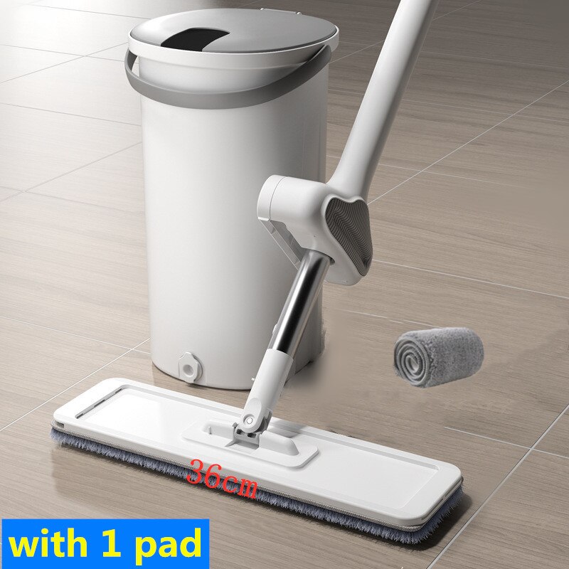 quetschen Mopp Mit Eimer Für Waschen Boden Selbst Reinigung Werkzeuge Flach Wischer Wringen Automatische Hause Helfen Faul Lappen Haus Blitz bietet: A einstellen innerhalb 1 Pad