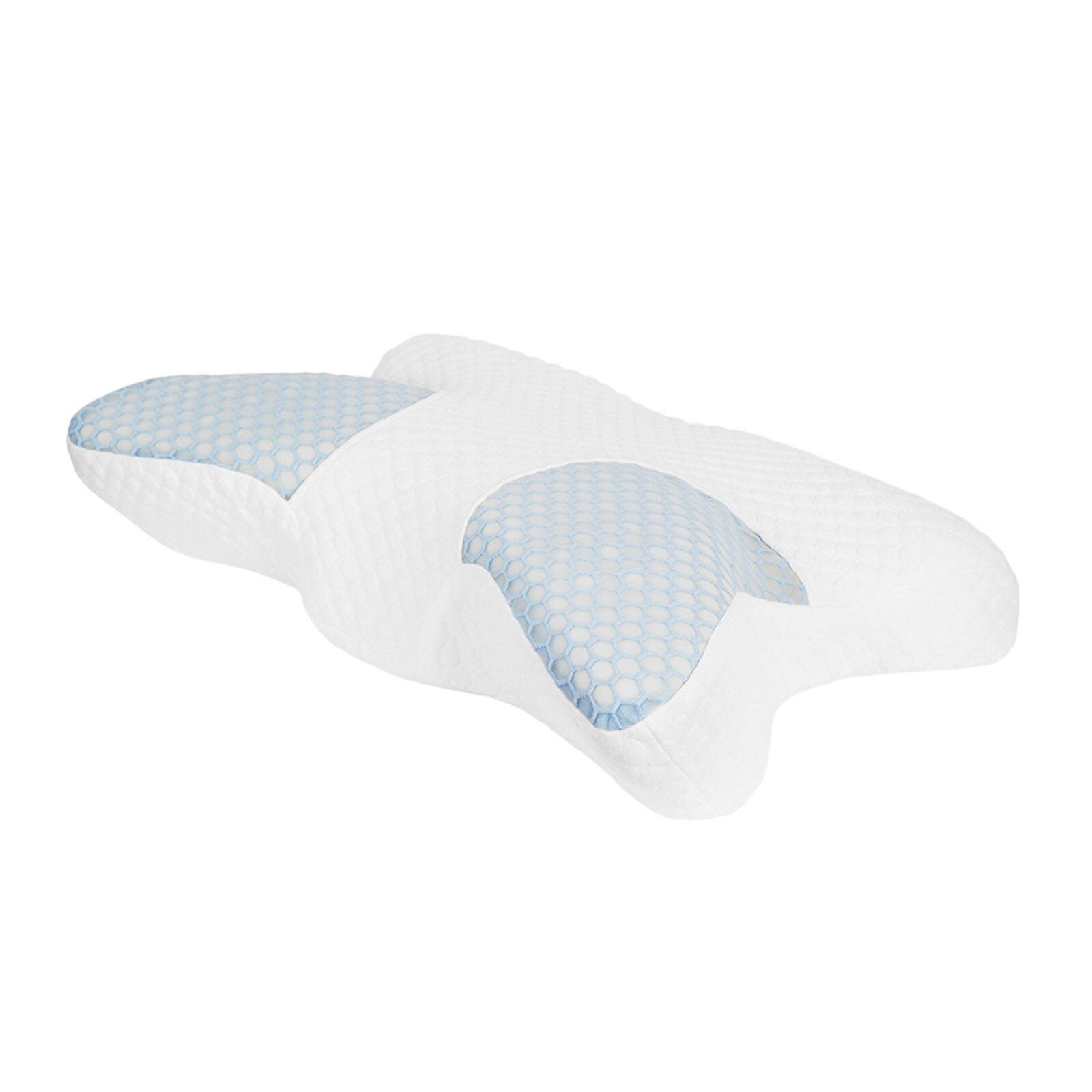 Cervical Memory Foam Pillow for Sleeping Orthopedic Neck Pillow with Contouring Neck Pain Ease for Side/Back/Stomach Sleeper: White