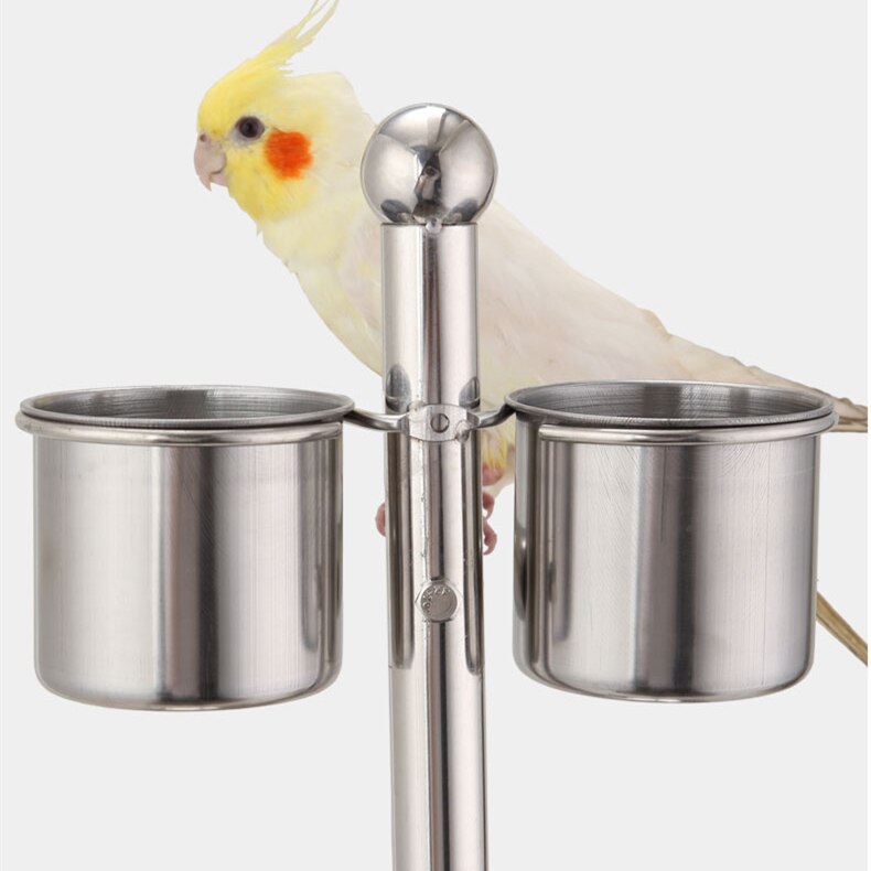 Portable DIY Stainless Steel Parrot Stands Bird Hanging Playing Platform Pet Bird Accessories CW078