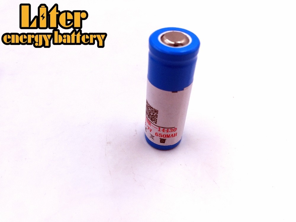 Batería recargable de iones de litio de 14430 V y 3,7 mAh para iluminación de paisajes, 650 unidades