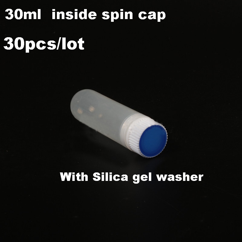 30 stk/parti 27.5*107mm 30ml plast centrifugerør skruelåg rundbundet reagensglas rigeligt rør hætteglas klar beholder laboratorium