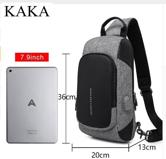 Kaka mærke mænd messenger bag skuldertaske mænd bryst pack dag pack cross body rygsæk herre & #39 ;s bryst skulder sling taske til mænd