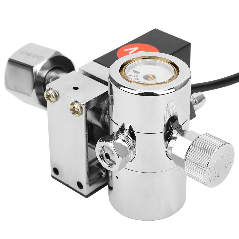 CO2 Pressure Reducer Carbon Dioxide Decompressor HeatingReducer Zinc Alloy Automatic Adjustment CN Plug 250V