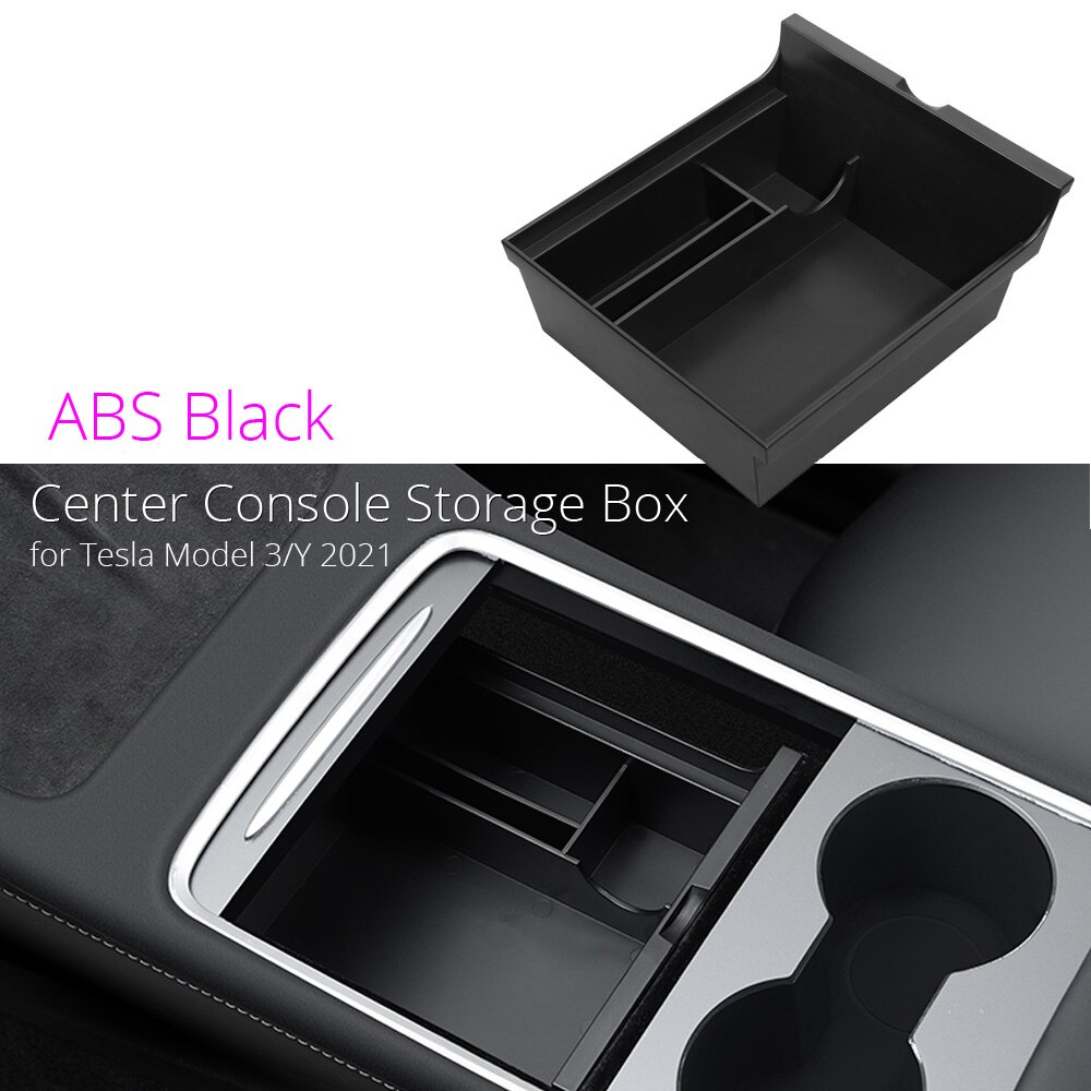 Spigen Tesla Model Y / 3 Verborgen Opslag Center Console Zwart Middenconsole organizer armsteun verborgen opbergdoos voor Tesla... Model 3 / Y Armsteun Verborgen Opbergdoos Center Console