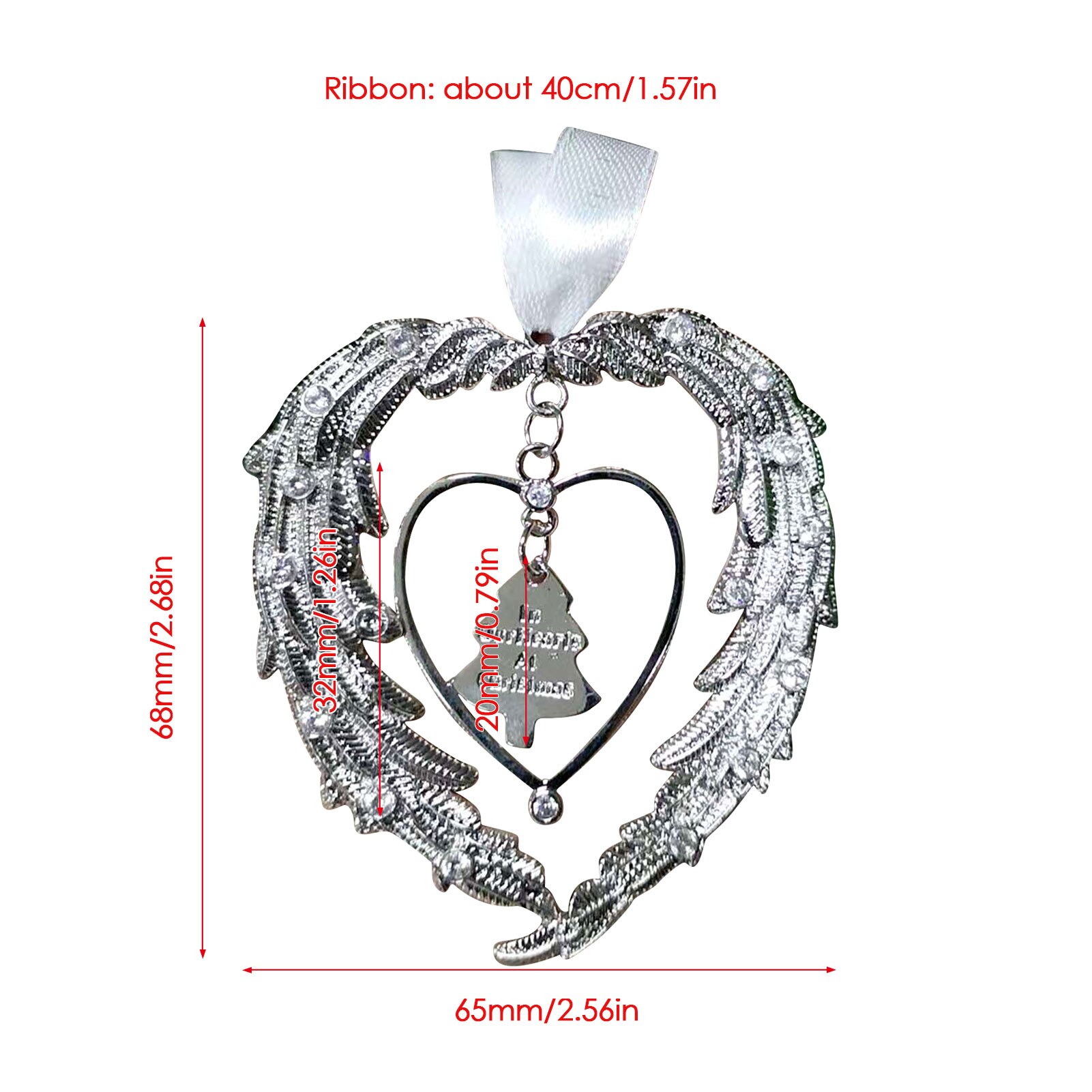 Christmas Memorial Angel Wing Decoration Pendant In Our Hearts At Christmas Tag Ornaments Commemorative Hanging Decor
