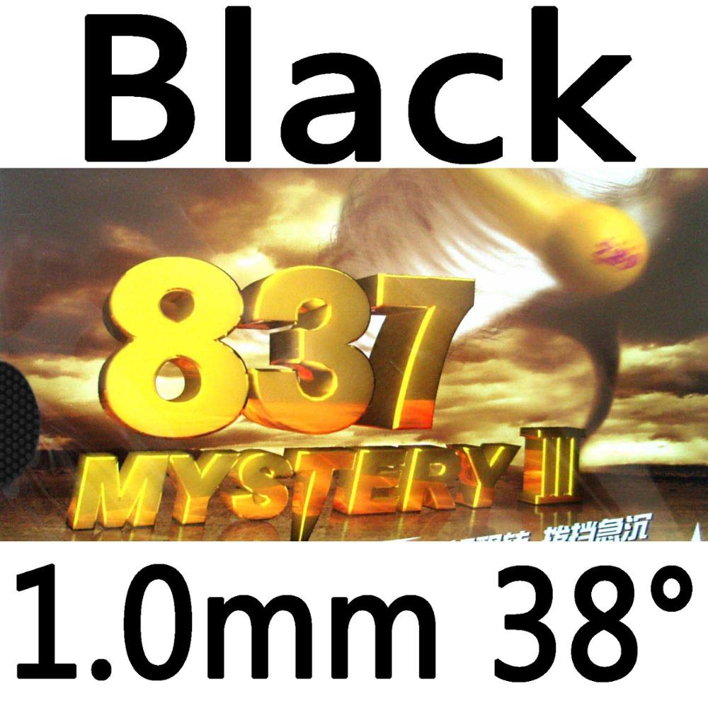 RITC 729 amitié 837 mystère III longues pips-ping-pong en caoutchouc avec éponge: Black 1.0mm H38