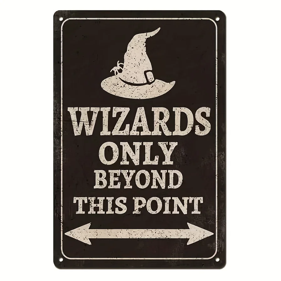 Vintage halloween-skilt kun til parkering, unikt stopskilt, finurlig kost, heksedekoration til køkken, soveværelse, café, bar, stue