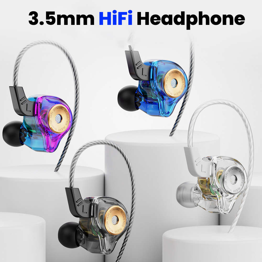 3,5 mm kabel bedrade oortelefoon met microfoon HiFi Bass Ruisonderdrukkende headset voor sport Gaming oordopjes voor sportgaming oordopjes