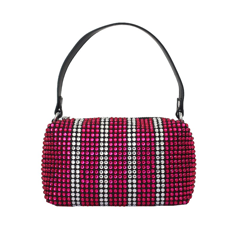 Set With Diamond Women Handbag Glitzy Eye Woman Shoulder Bag Messenger bag: Red