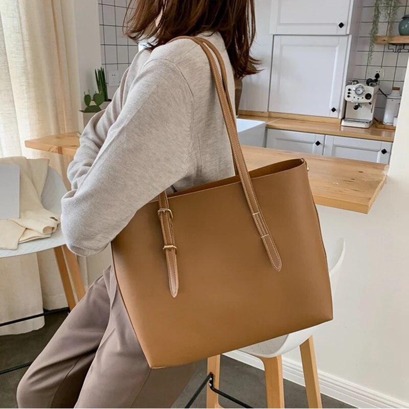 Womens Bag Women's PU Leather Handbags Luxury Lady Hand Bags Purse Pocket Women Composite BagTote Sac Bols