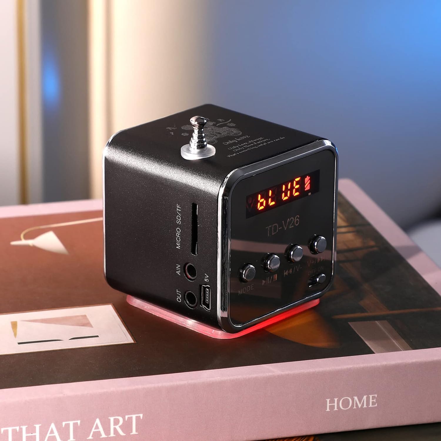 Radio cyfrowe FM Bezprzewodowy głośnik Bluetooth, przenośny odtwarzacz MP3 Wyświetlacz LCD Głośnik stereo Obsługa kart SD/TF