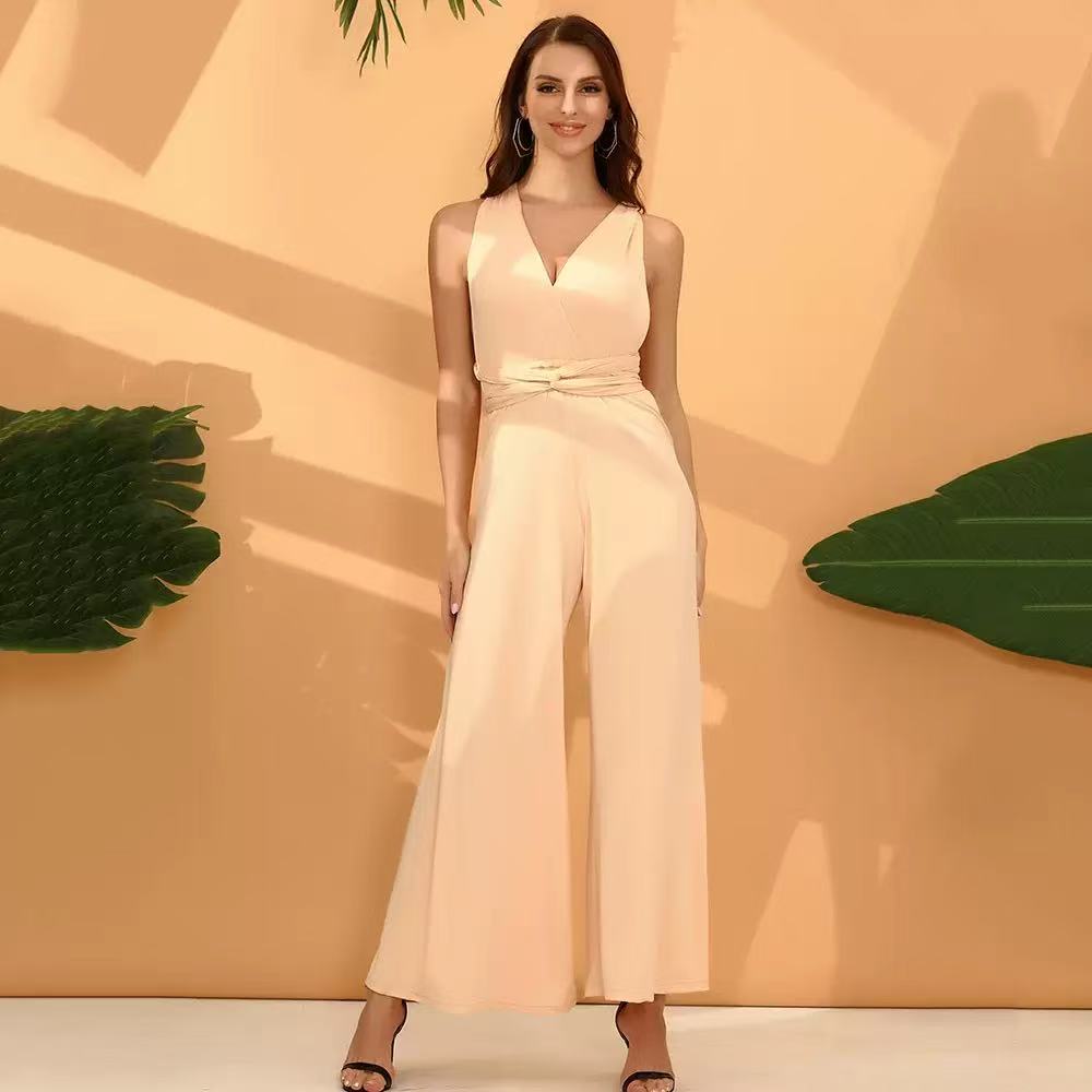 Multiway Convertible Jumpsuit Formal Multi Wrap Wedding Dress Cocktail Floor Jumpsuits Navy Blue Bridesmaid Infinity Jumpsuit
