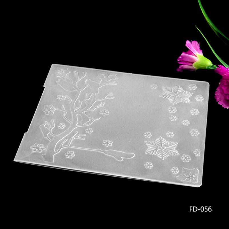 The Embossing Plate Scrapbook Circular DIY Paper Cutting Dies Scrapbooking Plastic Embossing Folder: FD-056