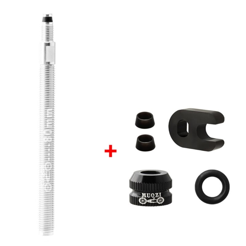 Bicycle Presta Valve Extender 50mm 80mm Clincher Removable Tire Inner Tube Extension Valve with Core Wrench: Silver