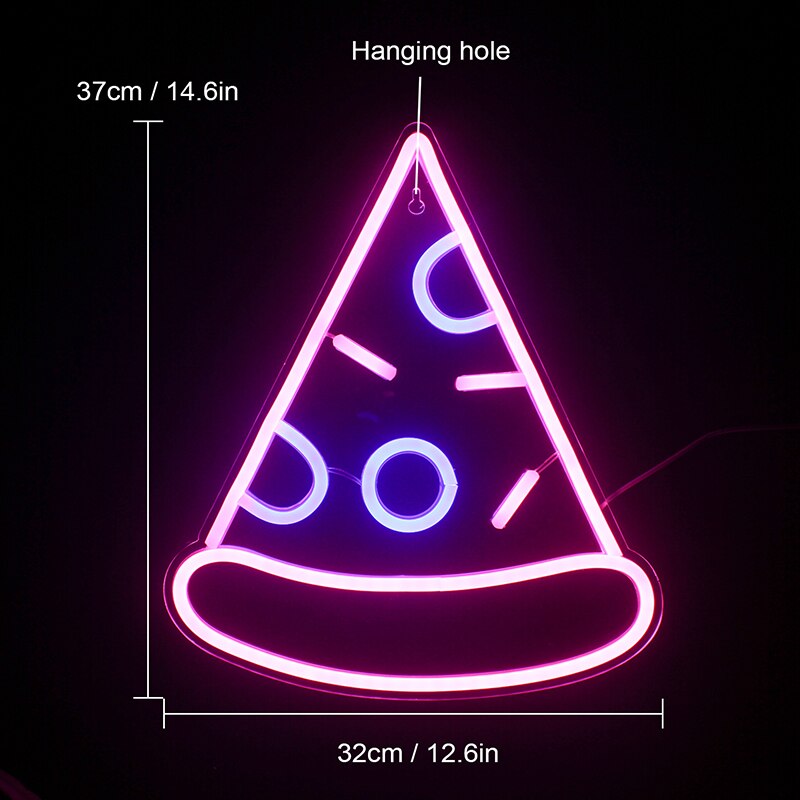 Neon Sign Pizza Hamburger Neon Verlichting Borden Muur Opknoping Neon Led Light Lampen Usb Party Restaurant Winkel Slaapkamer Decor