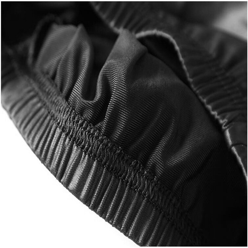 Pantalon en simili cuir pour fille, legging moulant en simili cuir, noir, printemps-automne