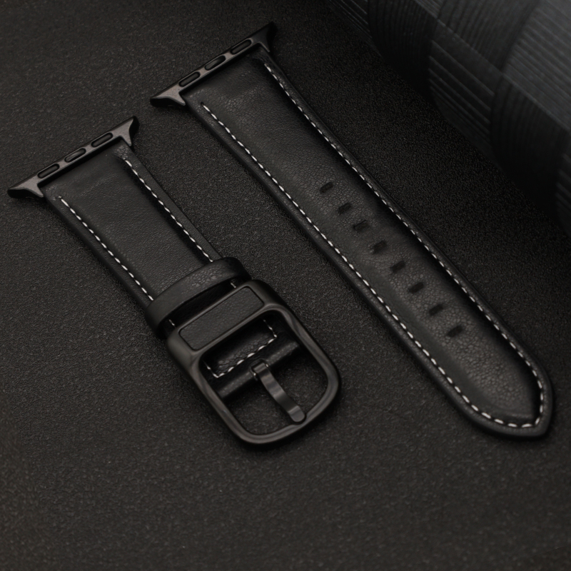 Siliconen + PU lederen band voor Apple horlogeband 44 mm 40 mm 45 mm 41 mm 42 mm 38 mm 49 mm armband iwatch serie Ultra 2 9 SE 8 7 6 5 4: Black Yellow / 12mm