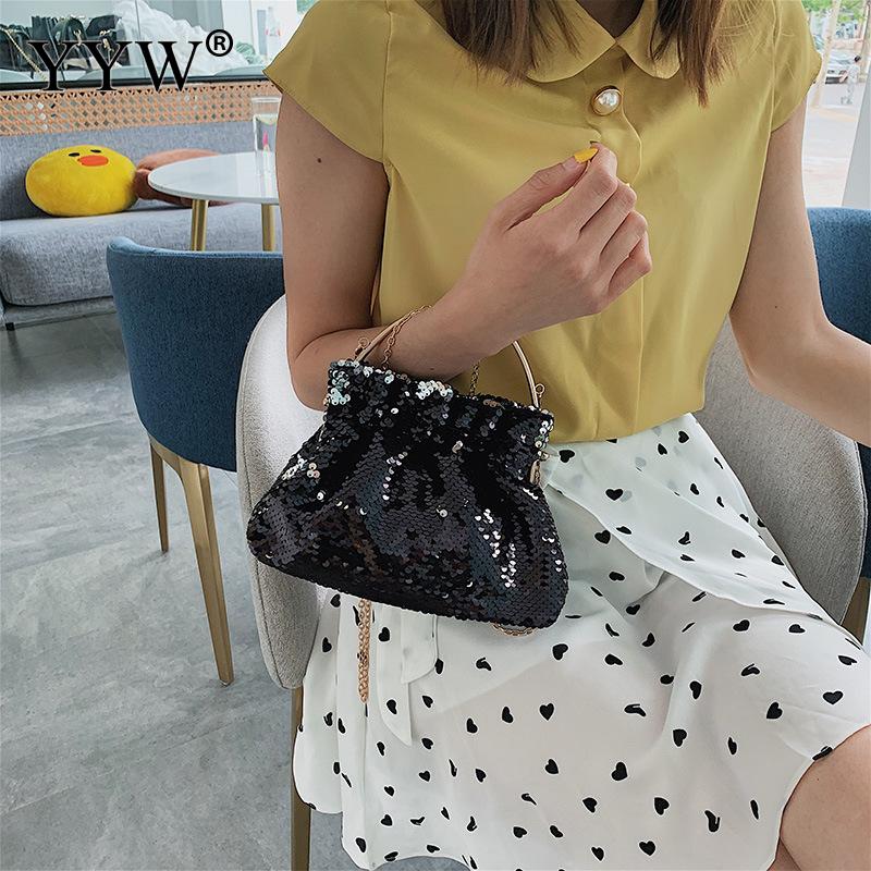 Glitter Kralen Vrouwelijke Wedding Party Koppelingen Mode Avond Clutch Portemonnee Vrouwen Mini Chain Schoudertassen Pouch
