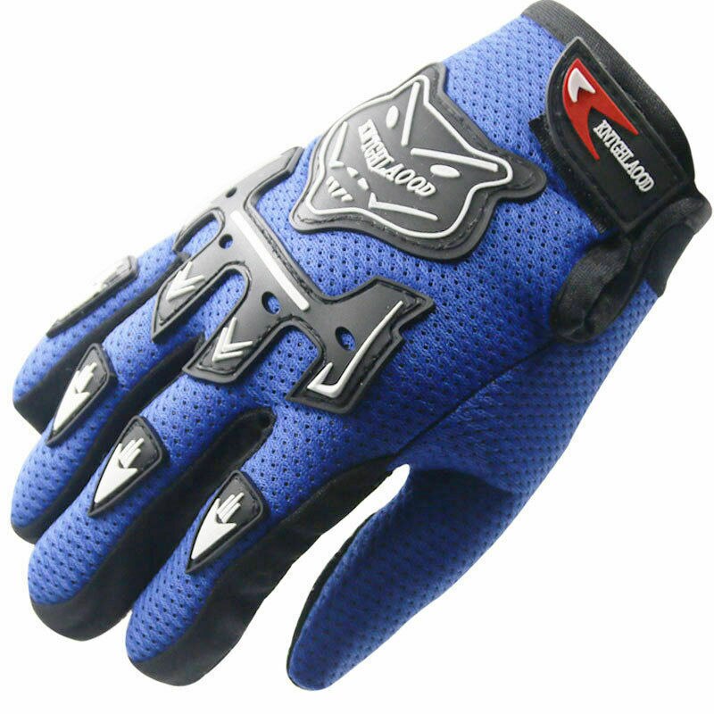 Kids Kind Junior Motorrijwiel Handschoenen Mx Motocross Pit Atv Dirtbike Quad Bike Handschoenen Volledige Vinger Handschoenen: Blue