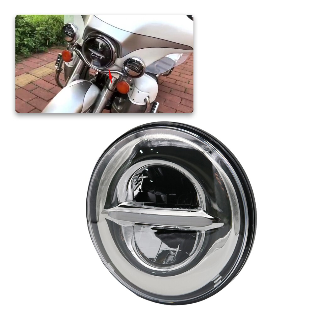 Motorrad Zubehör 7 "Winkel Auge Scheinwerfer Für Harley Softail touren Straße König Straße gleiten Motor- 7 Zoll Runde LED scheinwerfer