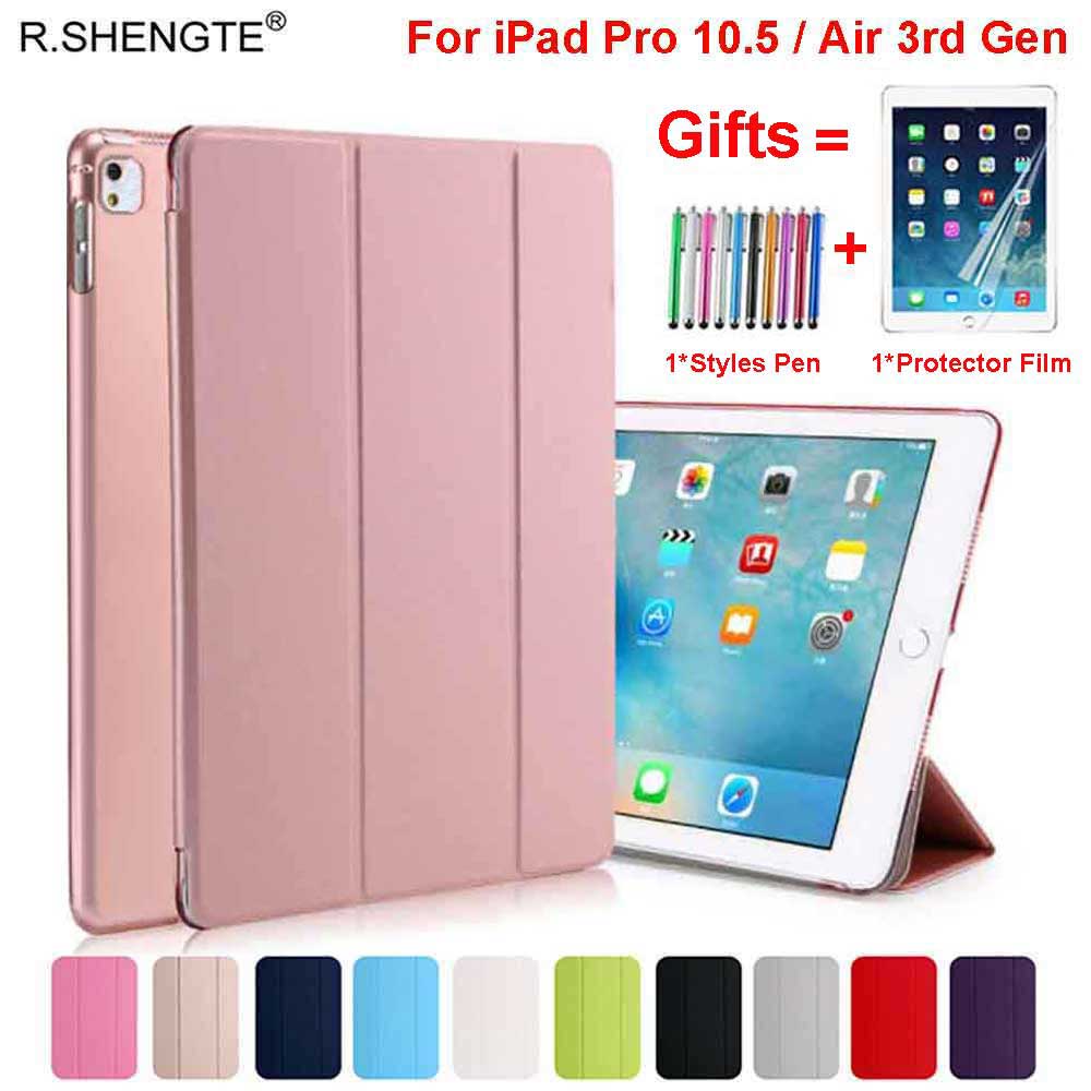 For iPad Pro 10.5 Case / iPad Air Case, Slim Leather Stand Smart Cover for iPad Air 3 Case Fundas With Stylus Pen+Film