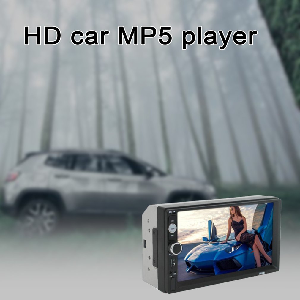 Radio Multimedia con GPS para coche, Radio con reproductor, 7 pulgadas, alta definición, 2 Din, pantalla táctil, Audio estéreo, MP5, inalámbrica