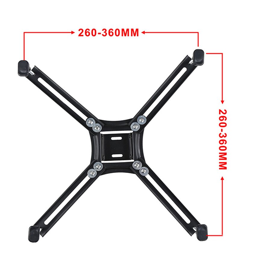 Universal Adjustable Full Motion LCD TV Wall Mount Monitor Bracket Support Screen Bracket Adaptor for NO VESA Hole Screen