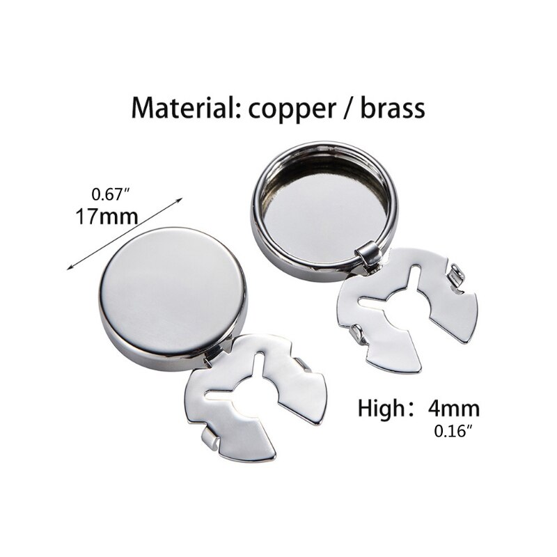 1 Paar Koperen Ronde Knoophoes Manchetknopen Formele Shirt Manchetknopen Fijne Details Imitatie Manchetknopen Voor Fotoshooting