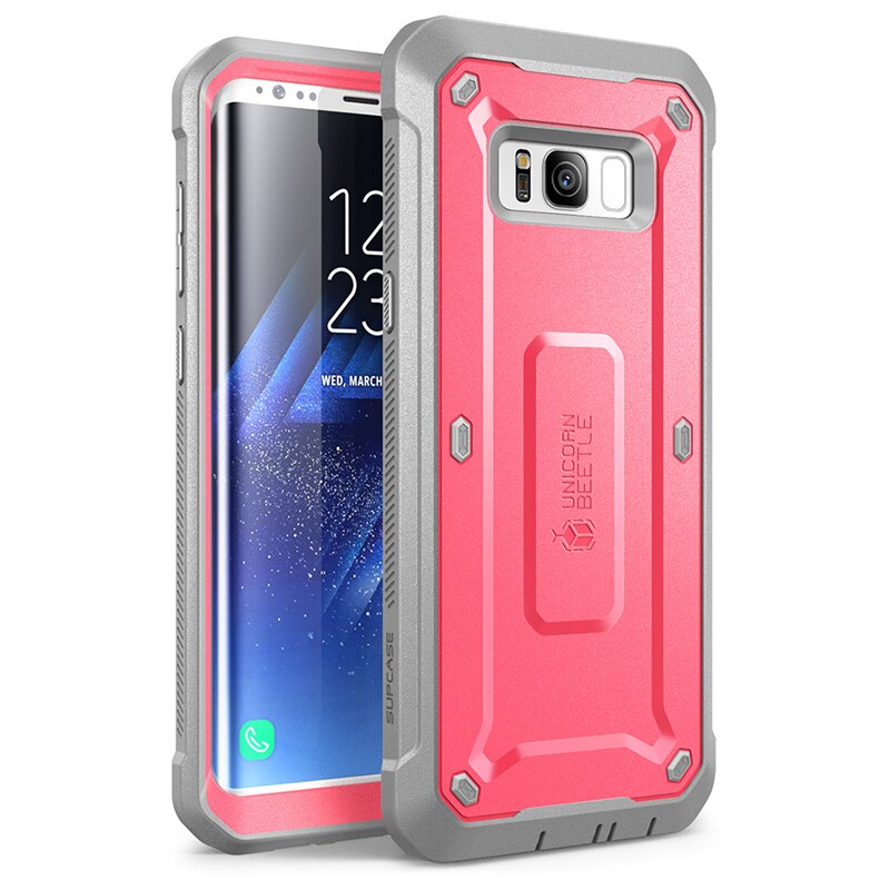 Voor Samsung Galaxy S8 Case 5.8 Inch Supcase Ub Pro Full-Body Robuuste Holster Cover Met Ingebouwde screen Protector Voor Galaxy S8: Pink