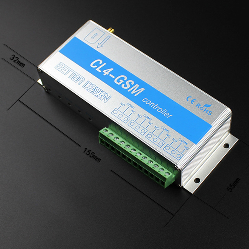 Mando a distancia GSM SMS, sensor de CL4-GSM inalámbrico con caja de aleación de aluminio, 4 relé