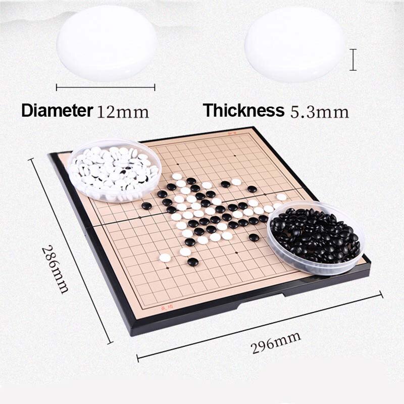 19*19 Line Magnetic Go Game Foldable Weiqi Acrylic Black White Chessman Chess Set For Children Puzzle Chess Board Game Toys