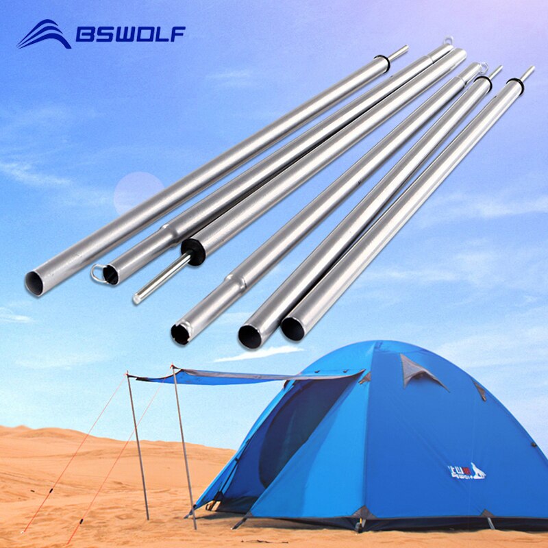 Bswolf 115cm teltstang udendørs camping foldemarkise stang støtte stativ stang telt forlænger dørramme telt tilbehør