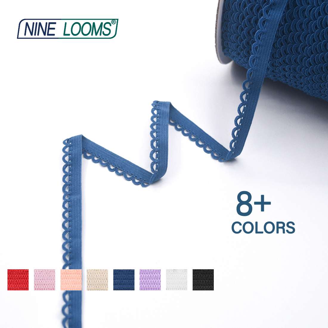 NINE telares-banda elástica de 3/8 "y 10mm de ancho para ropa interior, sujetador y pantalones, accesorios de costura hechos a mano, 2, 5 y 10 yardas accesorios de costura correas para bolsos bies para costura: Opaco / 1 mes
