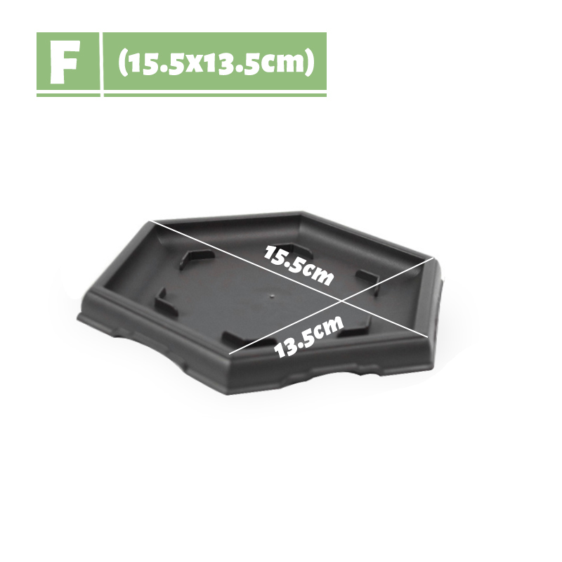 Imitatie Paars Zand Plant Tray Voor Plastic Bloempot Balkon Vierkante/Rechthoekige/Hexagon Potten Bonsai Kom Tuin Decoratie: F