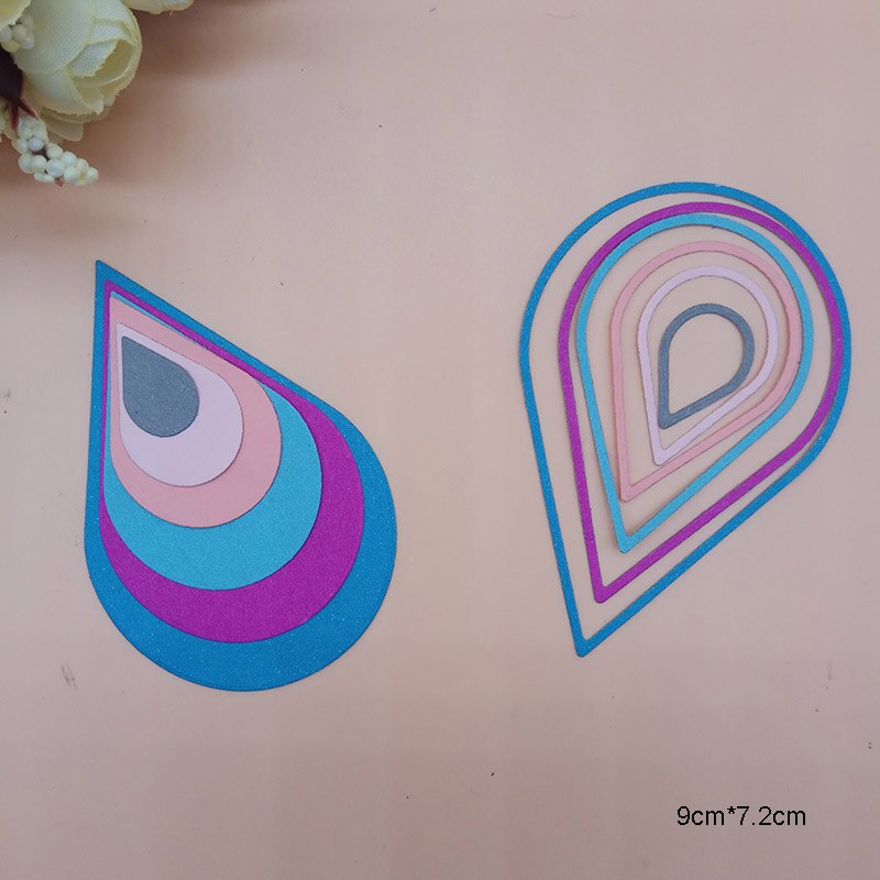 Pesimämuotti kampasimpukka ommeltu suorakulmio soikea tähti neliömerkki etiketti ympyräkehys metallinleikkausmuotit joulukorttiin: Vesitippa