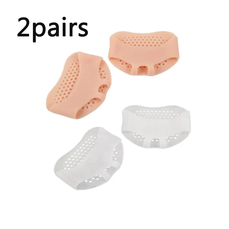 Silicone Metatarsal Pads Toe Separator Pain Relief Foot Pads Orthotics Foot Massage Insoles Forefoot Socks Foot Care Tool: Orange
