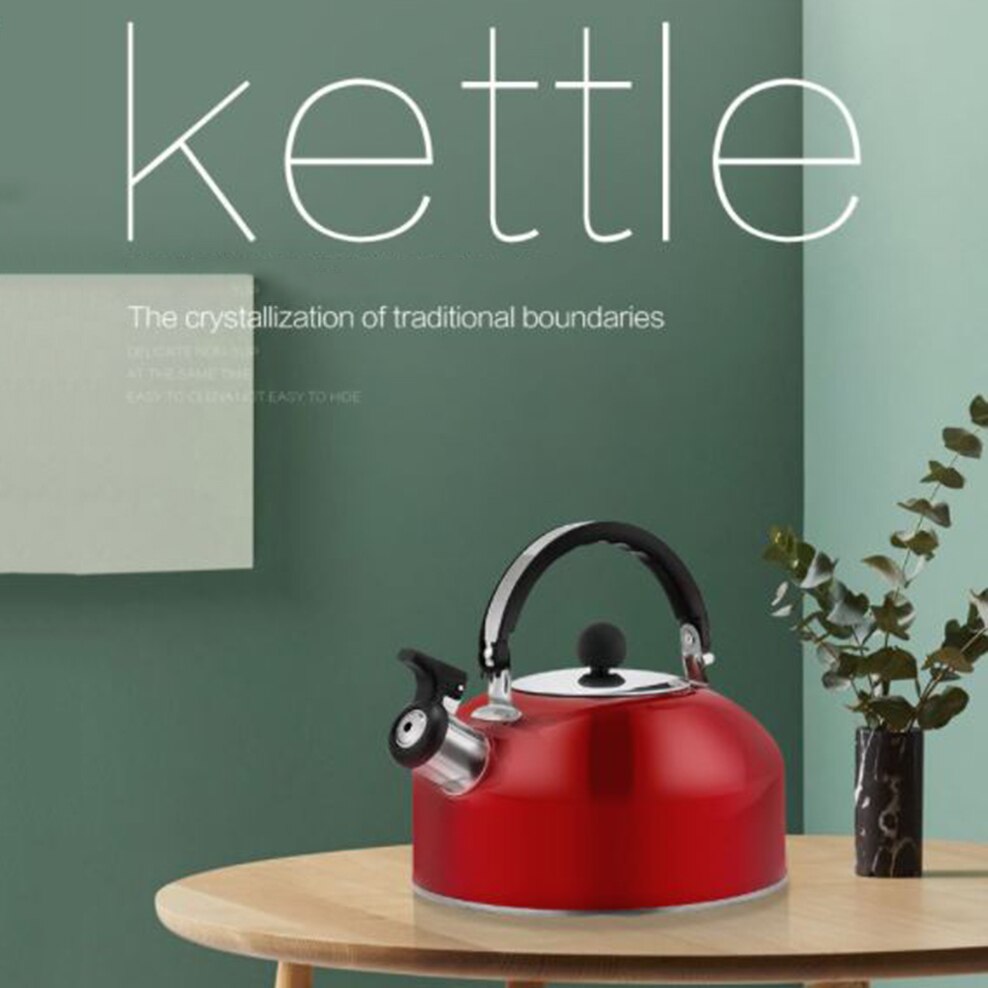 2.5L Boiling Water Pot 304 Stainless Steel Automatic Whistle Kettle Special Teapot For Induction Cooker Colorful Beep Kettle