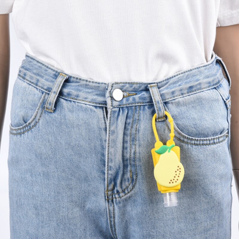 Mini soporte desinfectante de manos para fruta, soporte portátil de viaje para Gel de seguridad, contenedores para dispensador de jabón líquido, soporte para manos, 30ml, 1 ud.