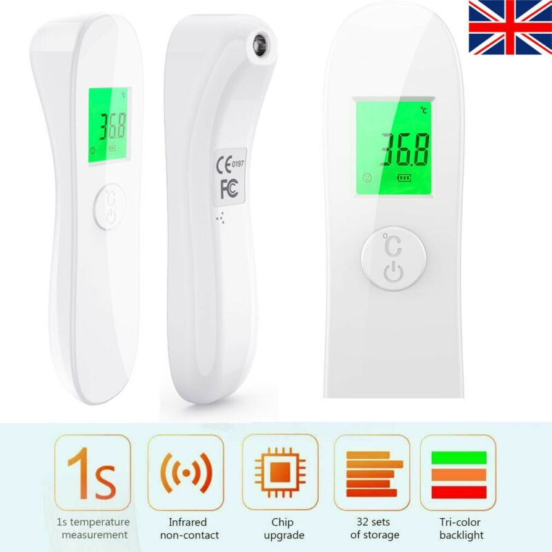 Baby Infrarood Elektronische Thermometer Zonder Batterij Lcd Digital Non-Contact Ir Infrarood Thermometer Voorhoofd Temperatuur Meter