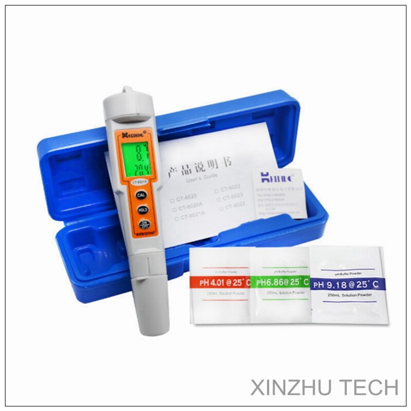 CT-6021A Waterdichte pH Meter Digitale pH Meter Ph Tester Backlight pen draagbare Aquarium Laboratorium Water Checker 0 tot 14.00 pH