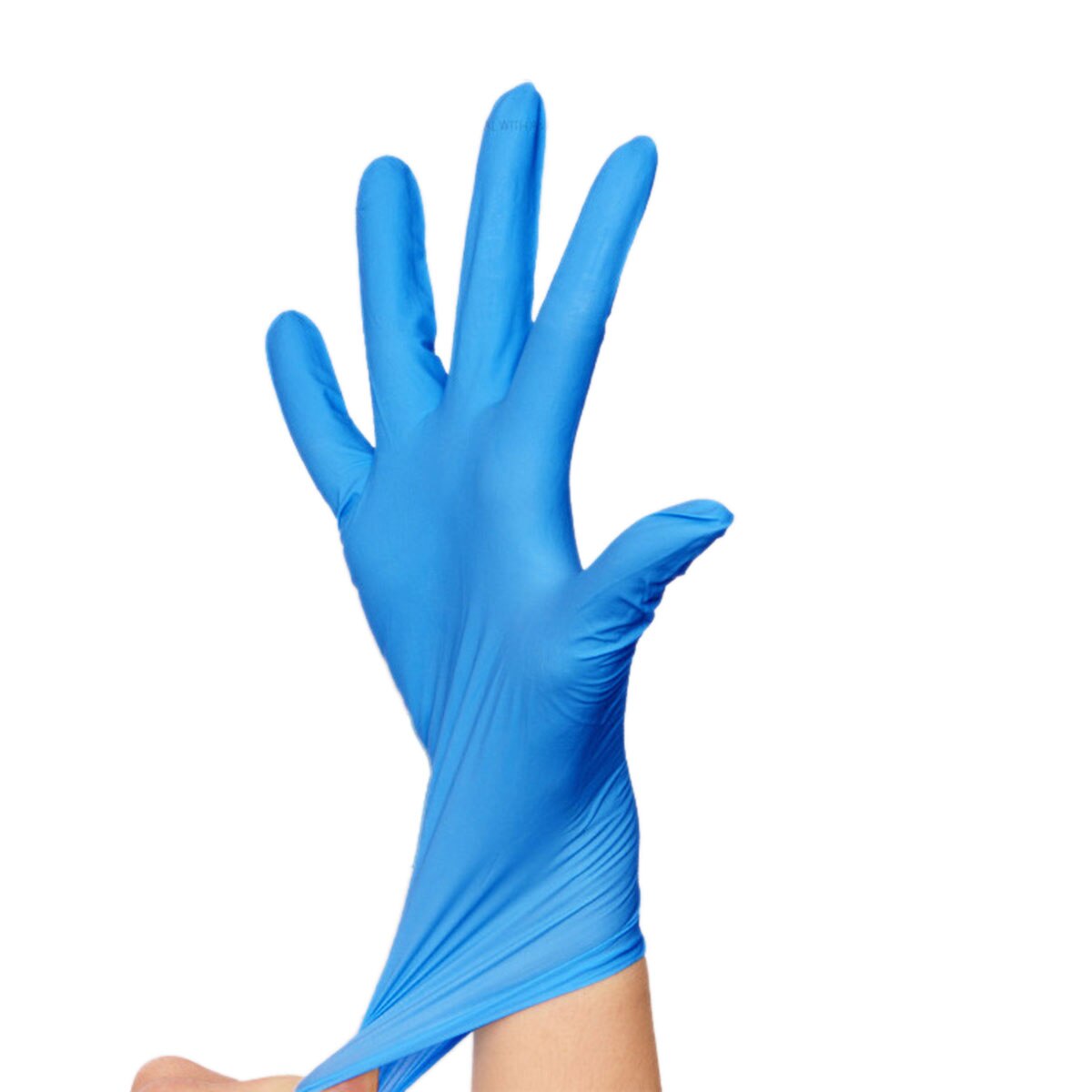 100 stk engangshandsker ikke latex ikke vinyl nitril engangs ultra-tynde handsker kvalitet køkken tilbehør madlavning størrelse sl parti: Blå / M