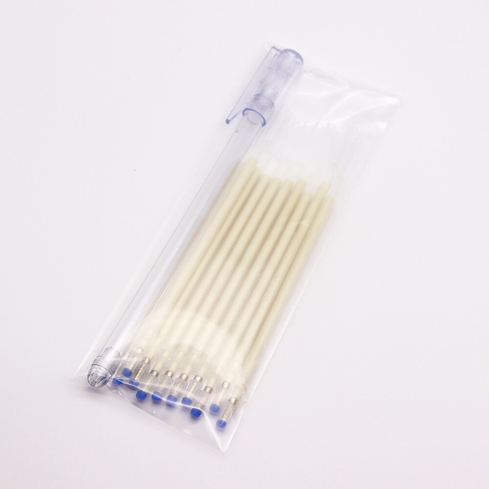 10Pcs/Set Heat Erasable Fabric Pens High Temperature Disappearing Fabric Marker Pen Line Marking DIY Craft Sewing Accessories: Off white
