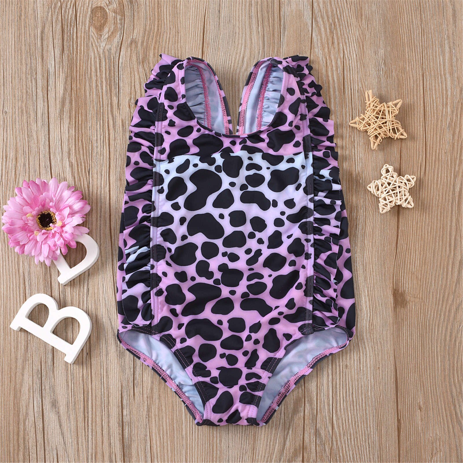 Summer Baby Kids Girls Leopard Print One Piece Swi... – Grandado