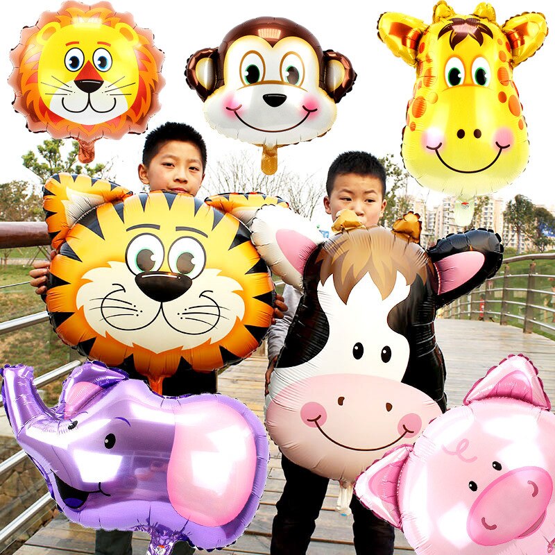 Cartoon Dieren Grote Folie Ballon Kinderen Verjaardag Baby Shower Partij Decoratie Ballonnen